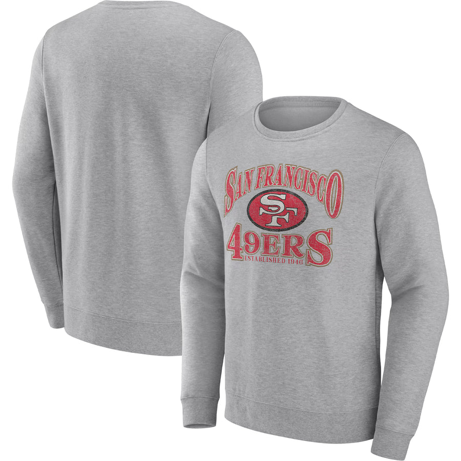 CREWNECK NFL 49ERS SAN FRANCISCO FANATICS SMALL ADULTE GRIS