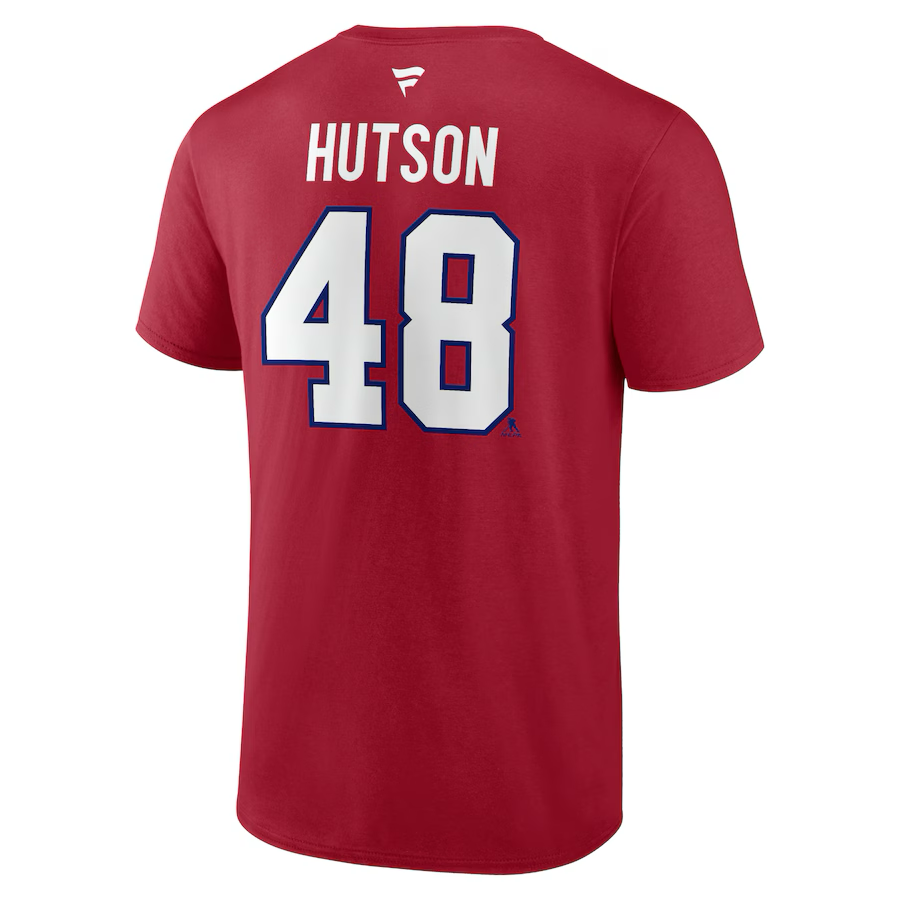 T-SHIRT NHL FANATICS LANE HUTSON LARGE ADULTE