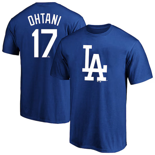 T-SHIRT MLB SHOEI OTHANI FANATICS LARGE ADULTE BLEU