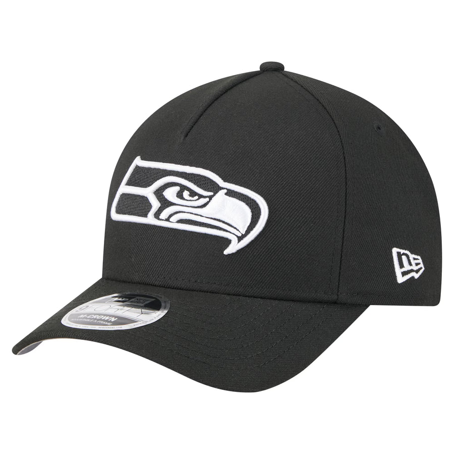 NEW ERA CAP NFL 9FORTY M-CROWN AJUSTABLE A-FRAME NOIR SEATTLE SEAHAWKS CREST NOIR