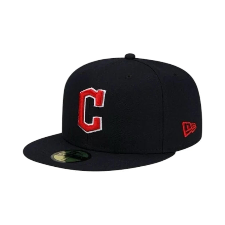 NEW ERA CAP 59 FIFTY 7 1/2 CLEVELAND GUARDIANS NOIR CREST ROUGE