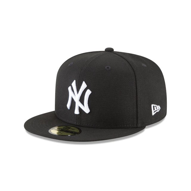 NEW ERA CAP MLB 59 FIFTY 7 1/8 NEW YORK YANKEES NOIR CREST BLANC